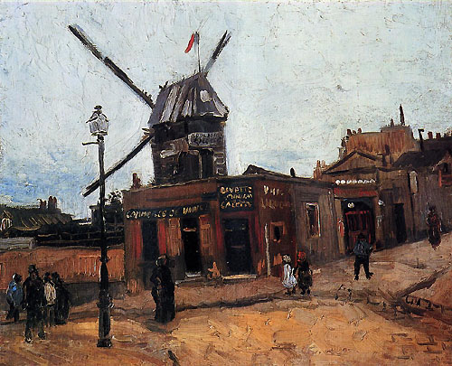 바람 이는 풍차(Le Moulin de la Galette), Oil on canvas, 1886, Kroller-Muller Museum, Otterlo, Netherlands 